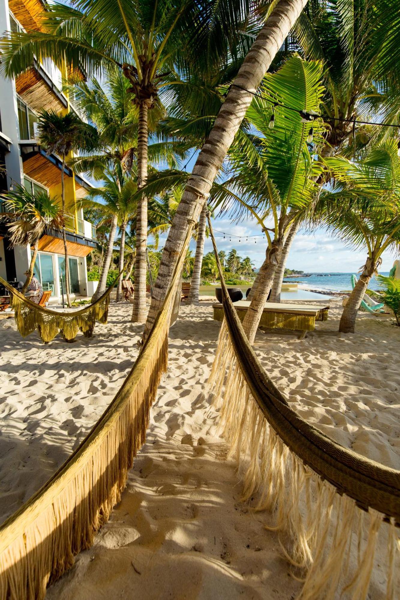 Angelina 28 Beachfront And Family Apartments - Modern And Relaxing Long Stays - 20 Min From Cancun Airport Puerto Morelos Kültér fotó